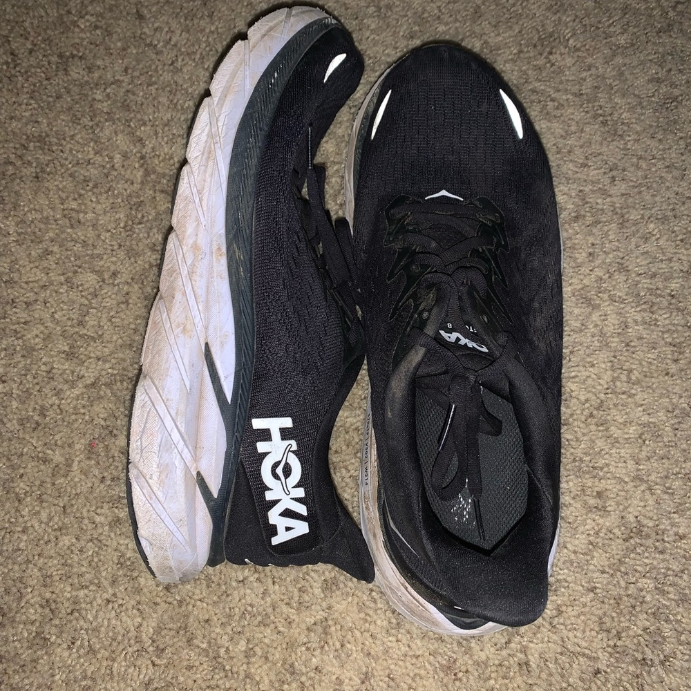 hoka black men’s running shoe